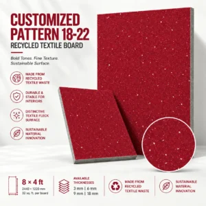 Customized Pattern 18-22 Recycled Textile Board | Sustainable Interior Panel