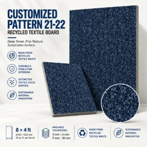 Customized Pattern 21-22 Recycled Textile Board | Sustainable Interior Panel