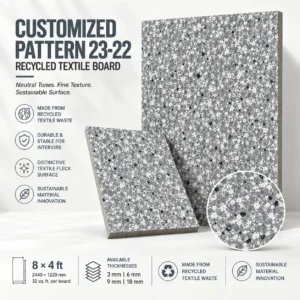 Customized Pattern 23-22 Recycled Textile Board | Sustainable Interior Panel
