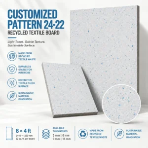 Customized Pattern 24-22 Recycled Textile Board | Sustainable Interior Panel