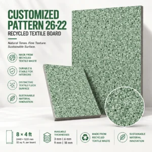 Customized Pattern 26-22 Recycled Textile Board | Sustainable Interior Panel