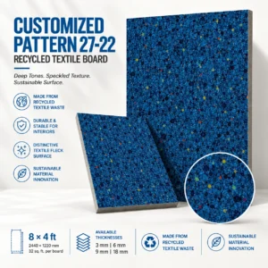 Customized Pattern 27-22 Recycled Textile Board | Sustainable Interior Panel