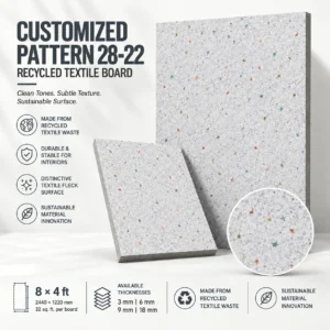 Customized Pattern 28-22 Recycled Textile Board | Sustainable Interior Panel