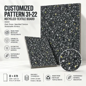 Customized Pattern 31-22 Recycled Textile Board | Sustainable Interior Panel
