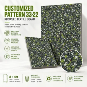 Customized Pattern 33-22 Recycled Textile Board | Sustainable Interior Panel