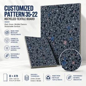 Customized Pattern 35-22 Recycled Textile Board | Sustainable Interior Panel