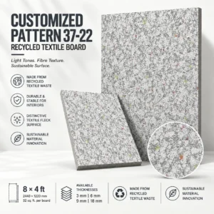 Customized Pattern 37-22 Recycled Textile Board | Sustainable Interior Panel